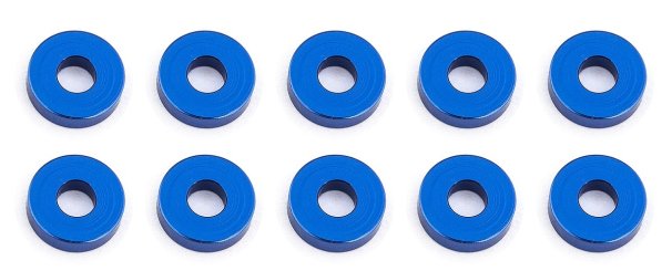 Bulkhead podložky, 7.8x2.0mm, modré alu, 10 ks.