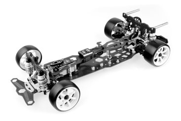 BM Racing DRR01-V2 drift podvozek - Set s gyrem a hliníkovým ser