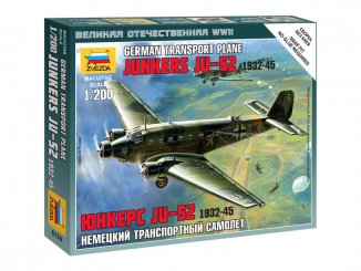 Zvezda Easy Kit Junkers Ju-52 Transport Plane (1:200)