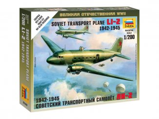 Zvezda Easy Kit LI-2 Soviet Transport Plane (1:200)