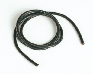 Silikonový kabel 6,6qmm, 9AWG, 1metr, černý